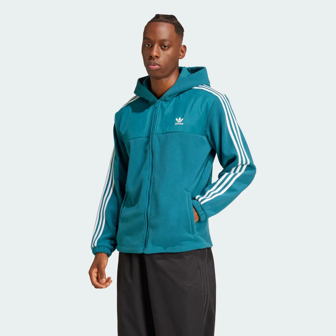 adidas Performance Adicolor 3-Stripes Teddy Fleece Hoodie