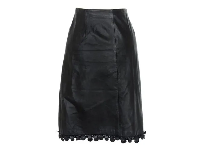 Autre Marque Falda de cuero de Fabrizio Corsi Negro 