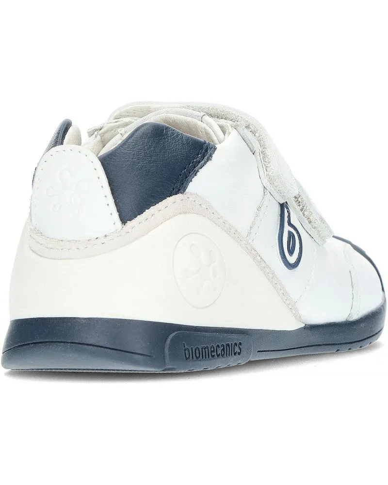 Deportivas de Niña y Niño BIOMECANICS 221001-A DEPORTIVO DE PIEL PARA BEBE BLANCO-AZUL