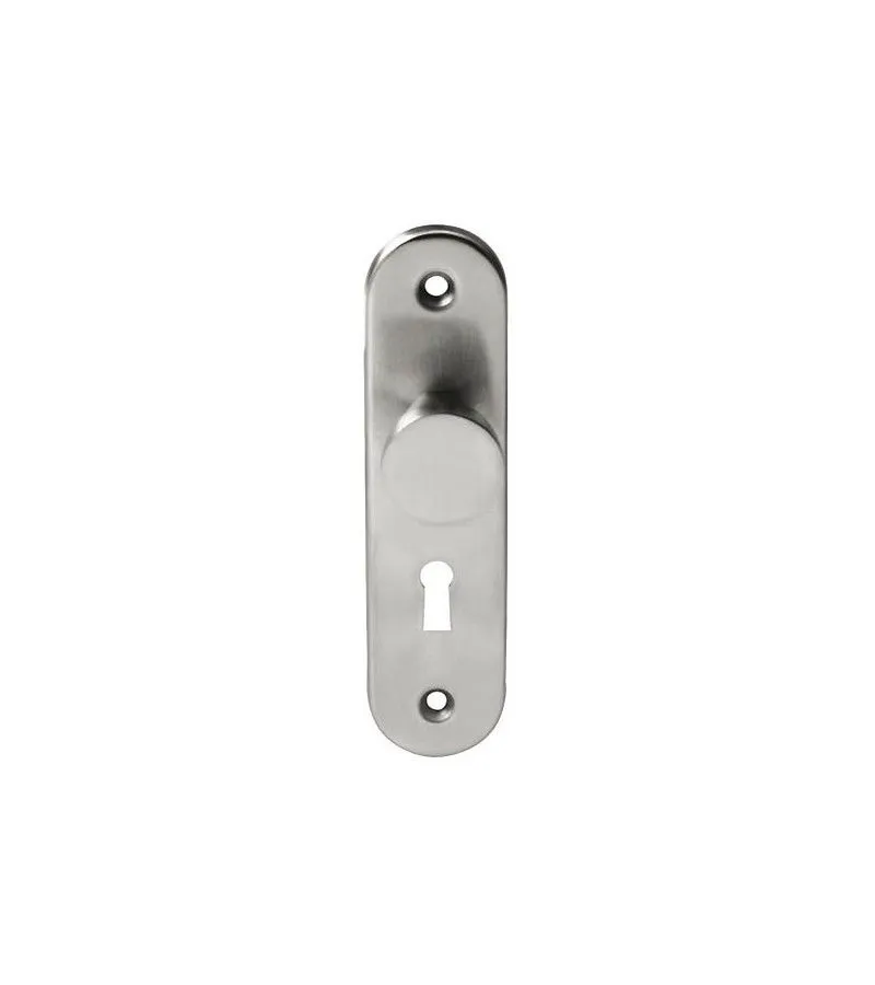 ESCUDO TIRADOR 120X30 MOD.41 C/BOCALLAVE ACERO INOX.