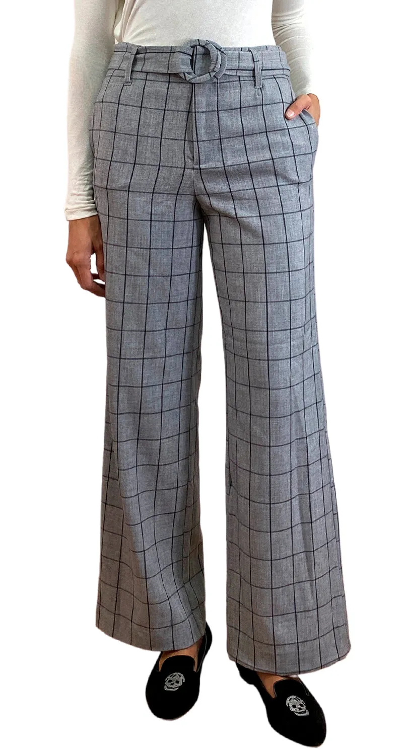 MANGO Pantalón Tela Cuadros