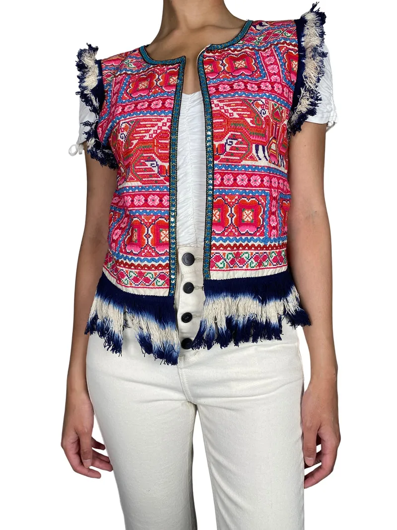 RAPSODIA Chaqueta Bordada Flecos