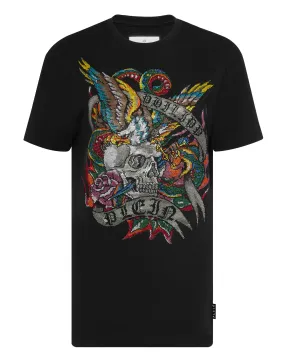 T-shirt Roundneck SS with crystals Tattoo