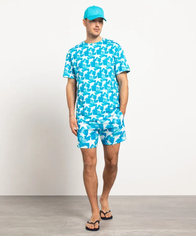 Vilebrequin Blue t-shirt Ted in print
