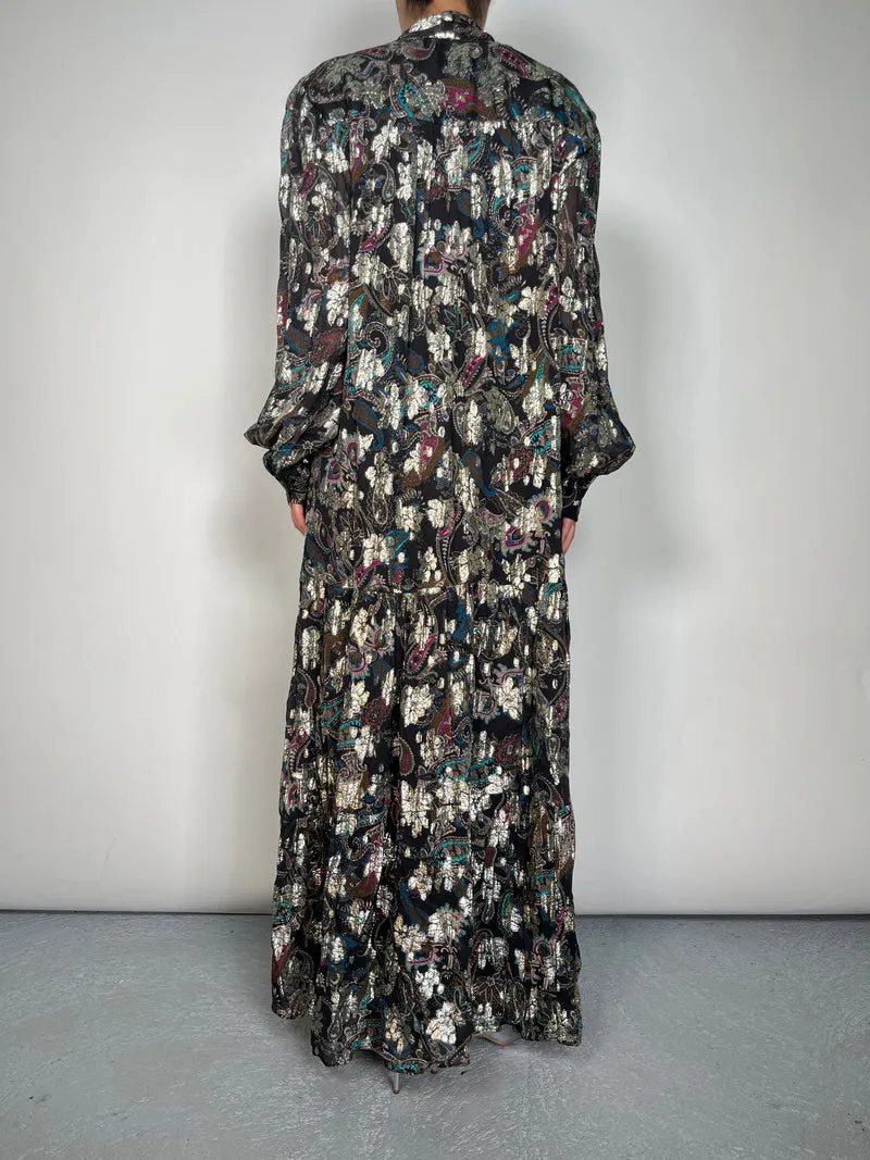 ZARA Vestido Fibras Metalizadas